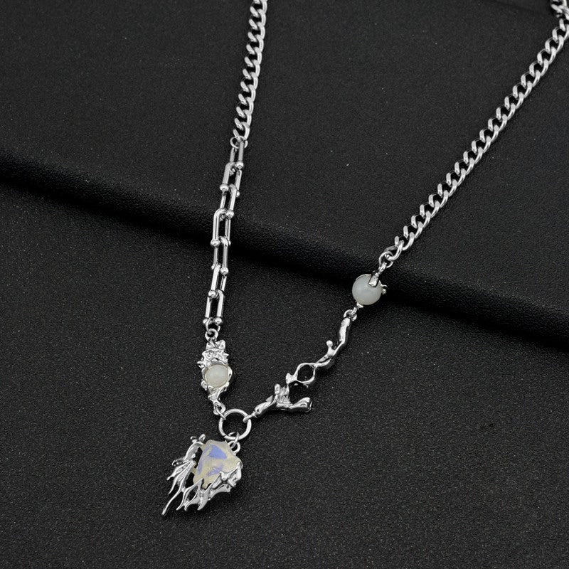 Flame Moonstone Necklace