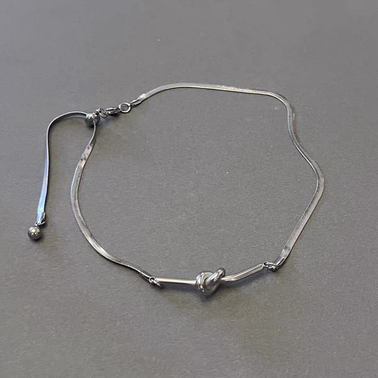 Knotted Interesting Snake Bone Chain Short