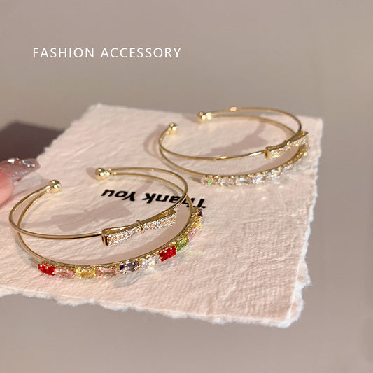 A Thousand-dollar Atmosphere Sparkling Bow Micro-Inlaid Zircon Bracelet