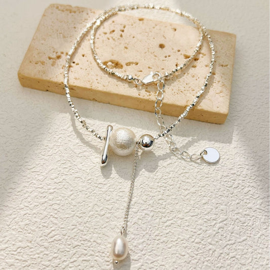 Teardrop Freshwater Pearl Pendant Necklace