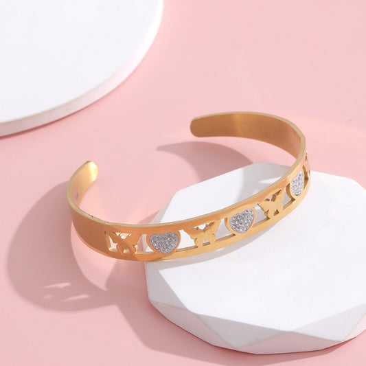 Hollow buckle stainless steel ring