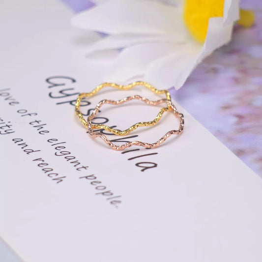 Titanium steel niche ultra-thin wave ring