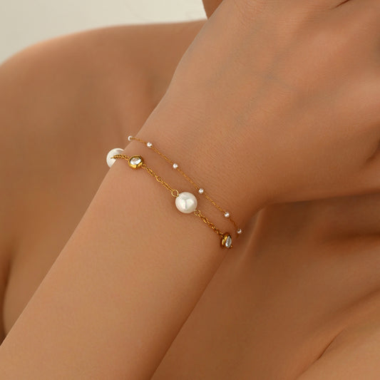 Zirconia Pearl Bracelet