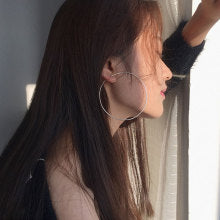 Sterling Silver Large Hoop Earrings