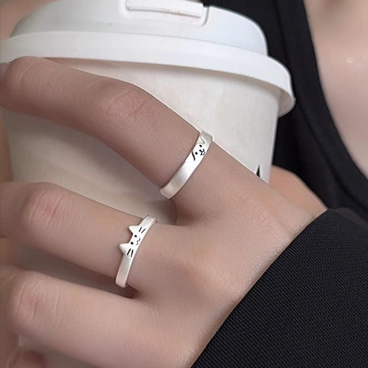 Cat and Puppy Couple Rings