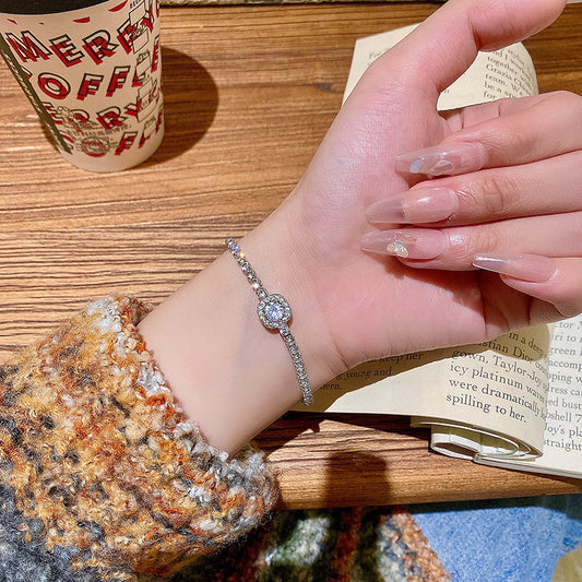 Full diamond zircon bracelet