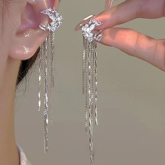 Zircon Star Moon Earrings