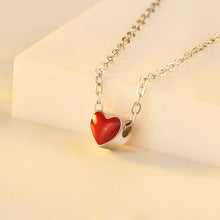 Small red heart necklace