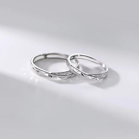 925 silver-plated star sea couple ring