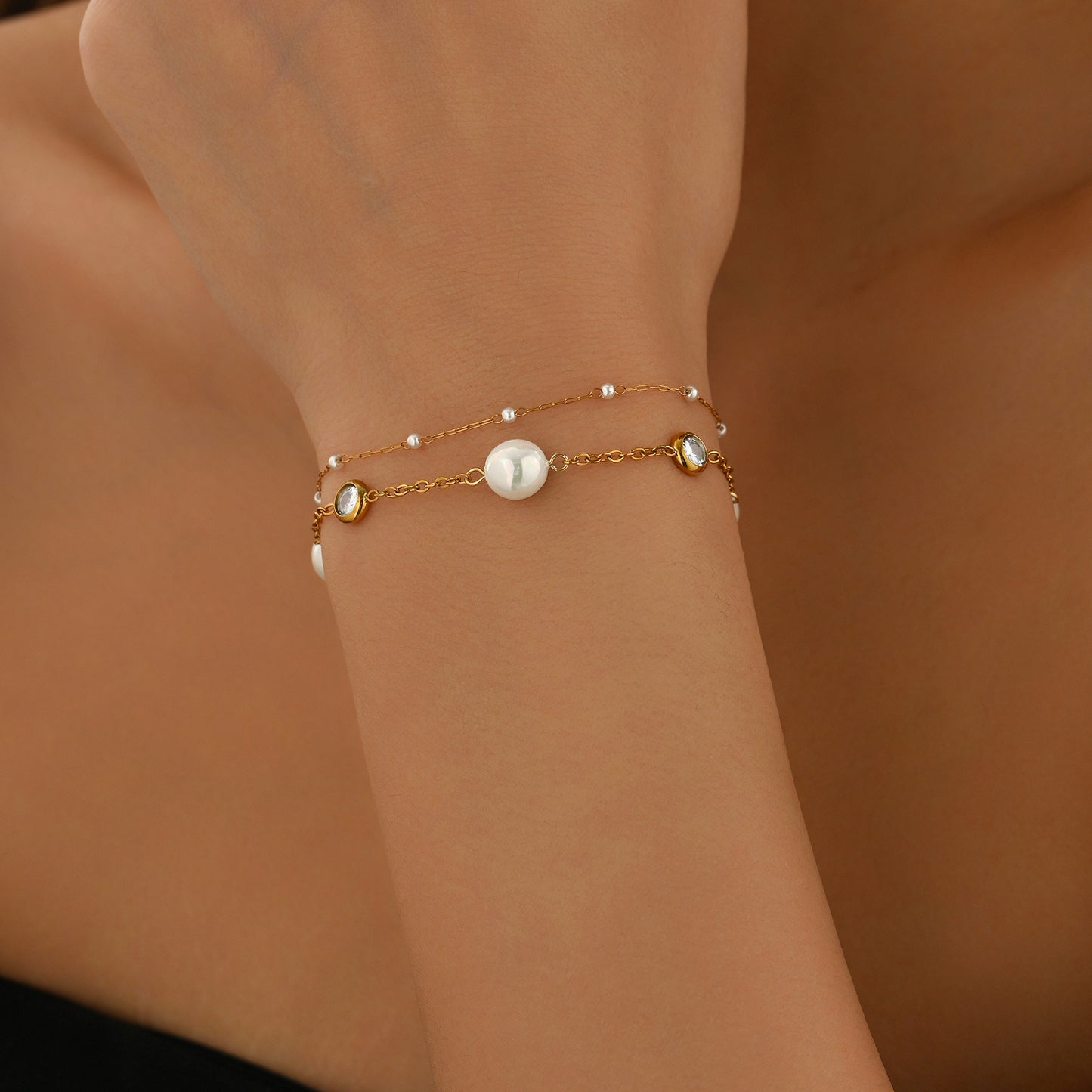 Zirconia Pearl Bracelet