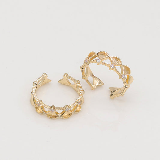 Crown fan design ring