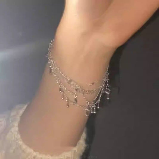 Korean multi-layered water drop tassel bracelet