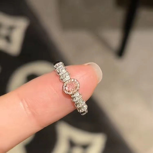 Pink Diamond Adjustable Ring