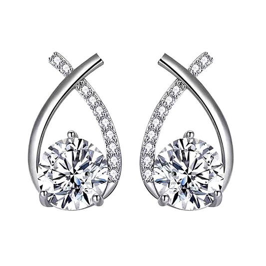 Moissanite 925 sterling silver earrings