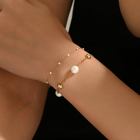 Zirconia Pearl Bracelet