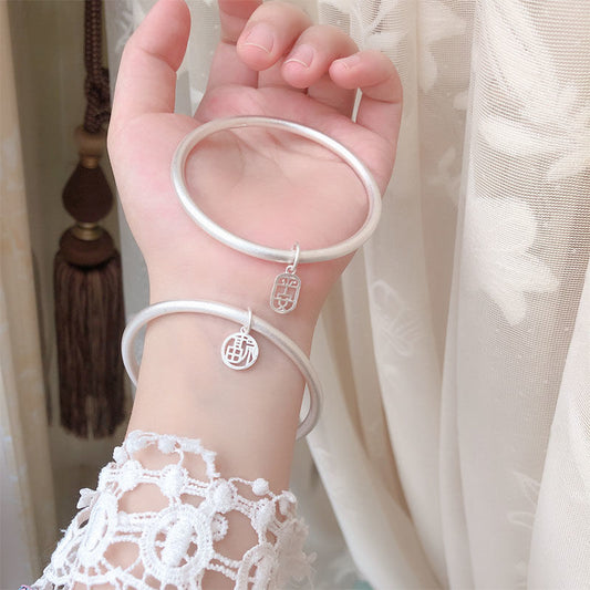 999 pure silver plated ancient silver bracelet