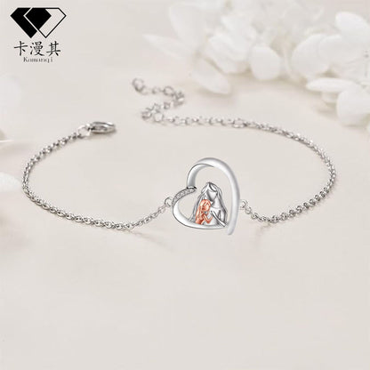 New Heart Shape Mother and Daughter Bracelet
