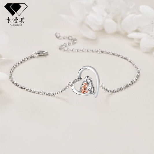 New Heart Shape Mother and Daughter Bracelet