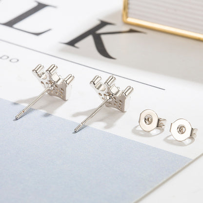 Crown shape vintage earrings
