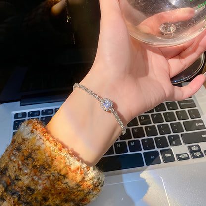 Full diamond zircon bracelet