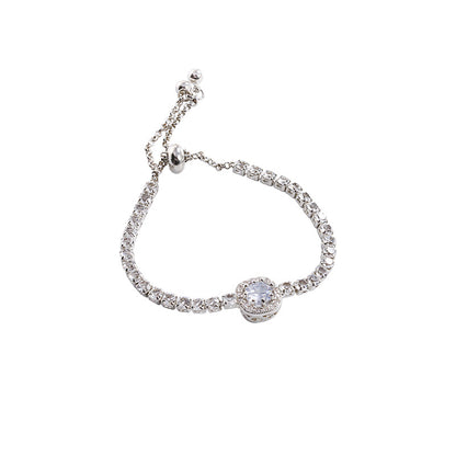 Full diamond zircon bracelet